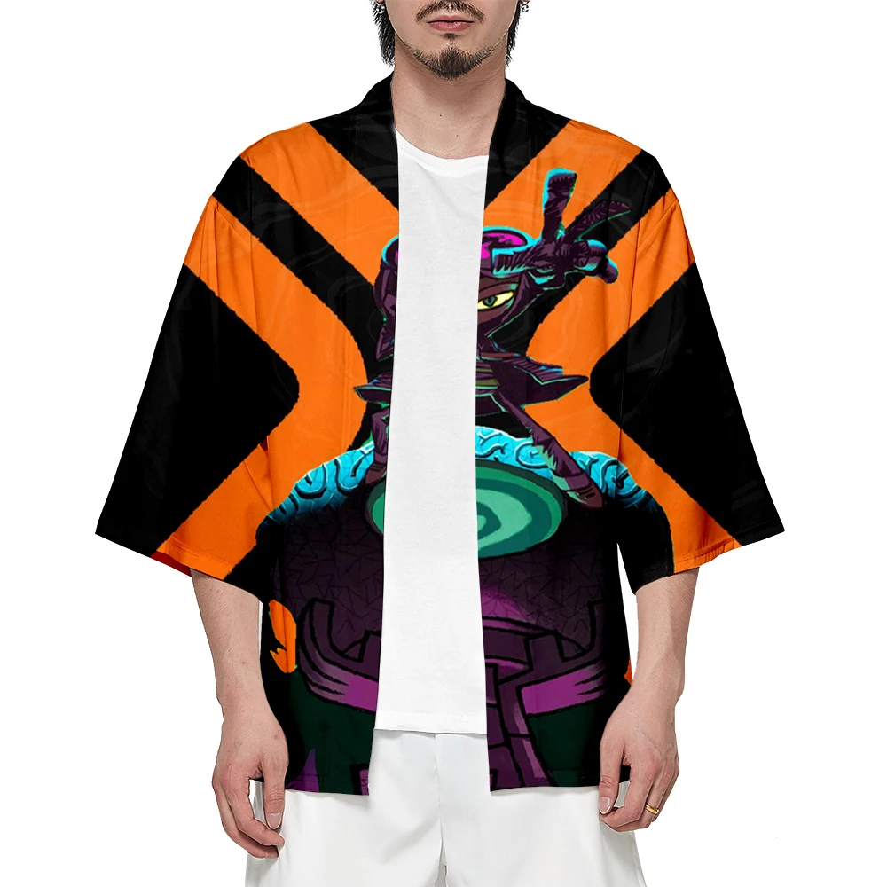 

Psychonauts 2 Kimono Cool Short Sleeve Boy/Girls Oversized Kimono Beach Shirt New 3D Printed Men Clothes Game Kimono Beach Shirt