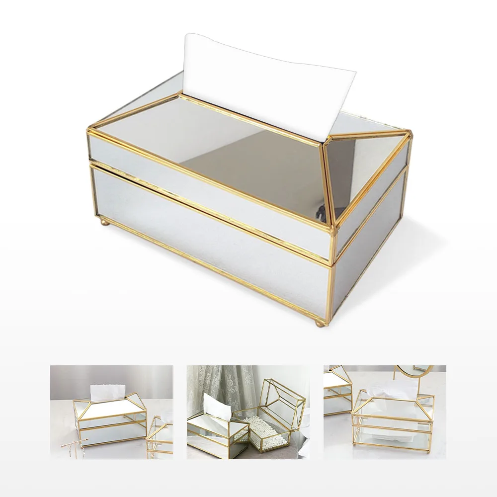 Стеклянная коробка для салфеток в европейском стиле держатель туалетной бумаги