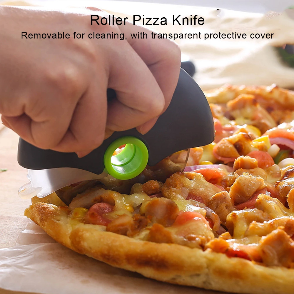 

Stainless Steel Pizza Single Wheel Cut Tools Diameter 7.5CM Household Pizza Knife Cake Tools Round Wheel Use For Waffle Cookies