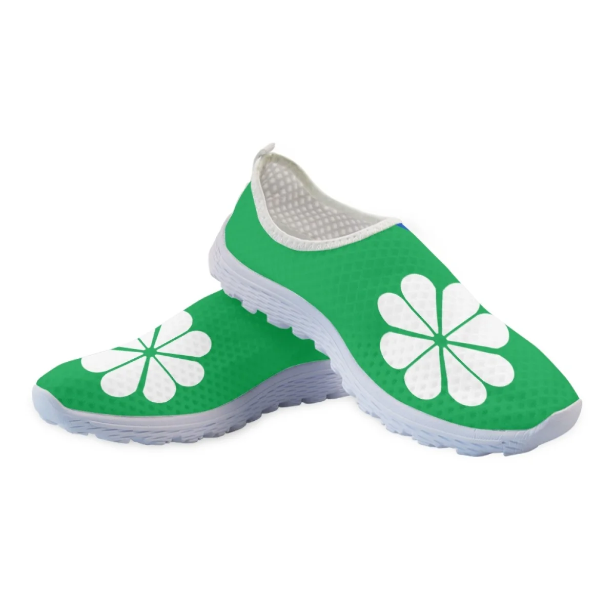 Nopersonality Kwajalein Flag Design Sneakers Fresh Green Summer New Arrivals Women's Footwear Breathable Mesh Flat Running Shoes