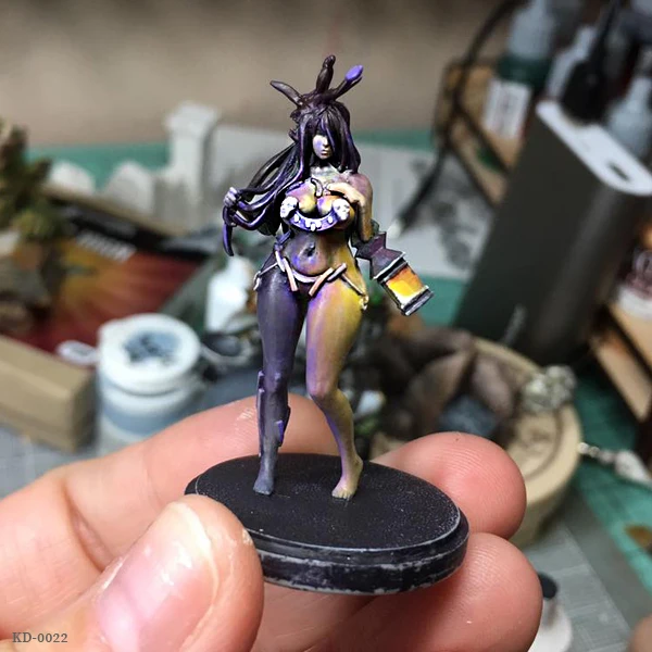 

Resin model kits figure beauty colorless and self-assembled KD-0022