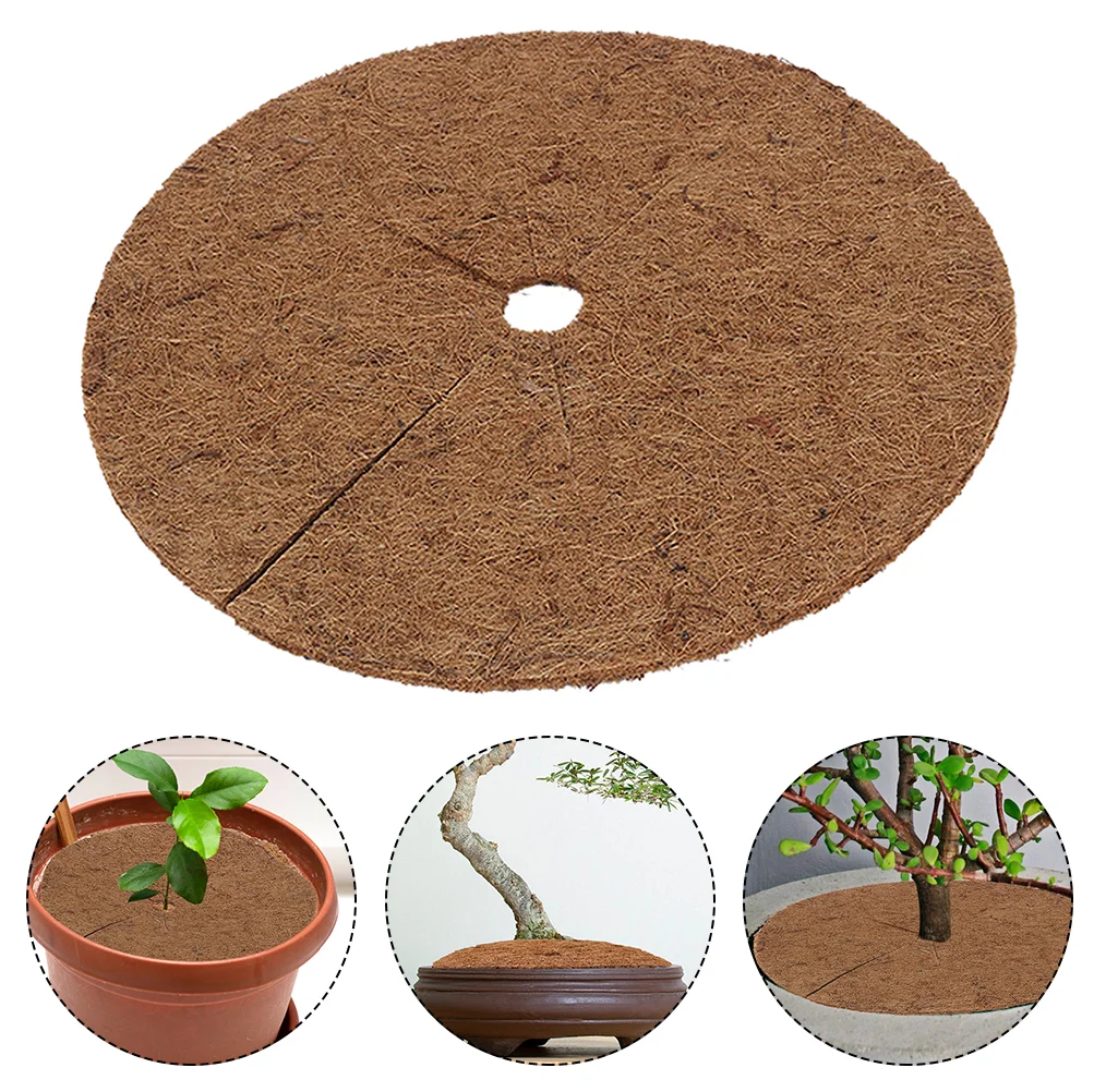 

Round Planter Fiber Mat Tree Ring Mats Disc Coverc Liner Mulch Flower Basket Basin