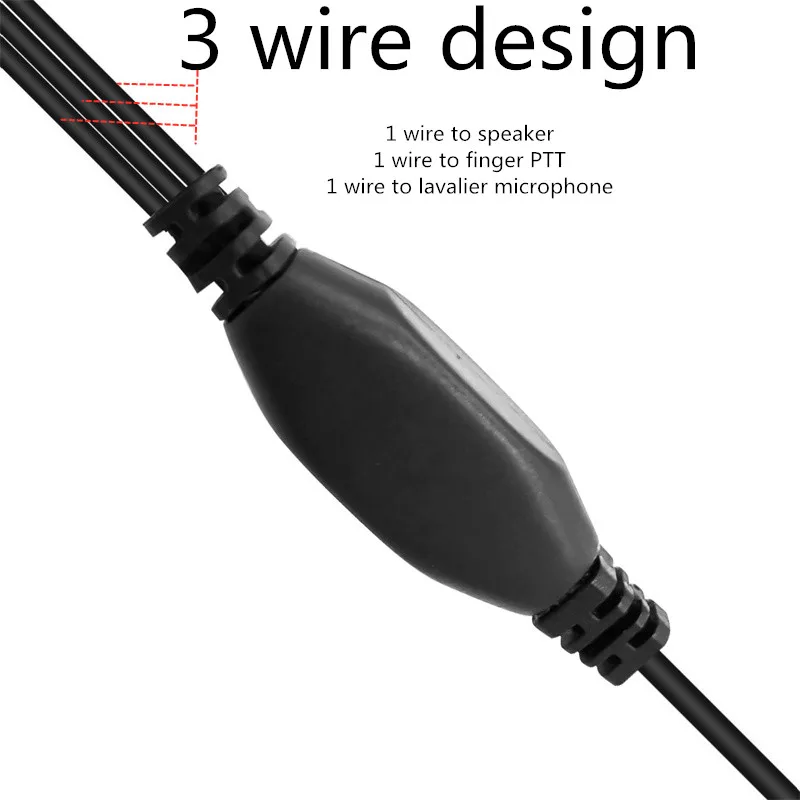 Walkie Talkie Headset 2 Way Radio Finger Vox  Ptt Button Earphone Secret Service Earpiece with Mic Air Tube Headphone for Baofen