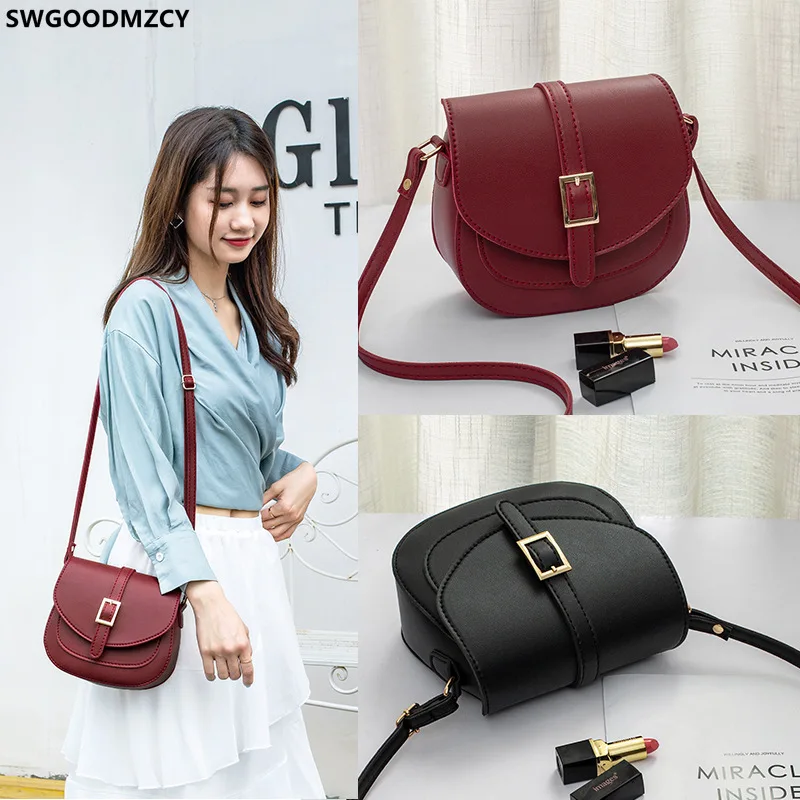 

Корейская модная сумка через плечо, Женская Роскошная брендовая кожаная сумка-седло, роскошные Офисные Сумки через плечо 2022 для женщин, кош...