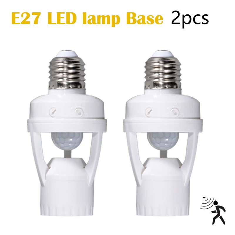 

LED Smart 110V 220V PIR Induction Infrared Motion Sensor E27 LED lamp Base Holder With light Control Switch Bulb Socket Adapter