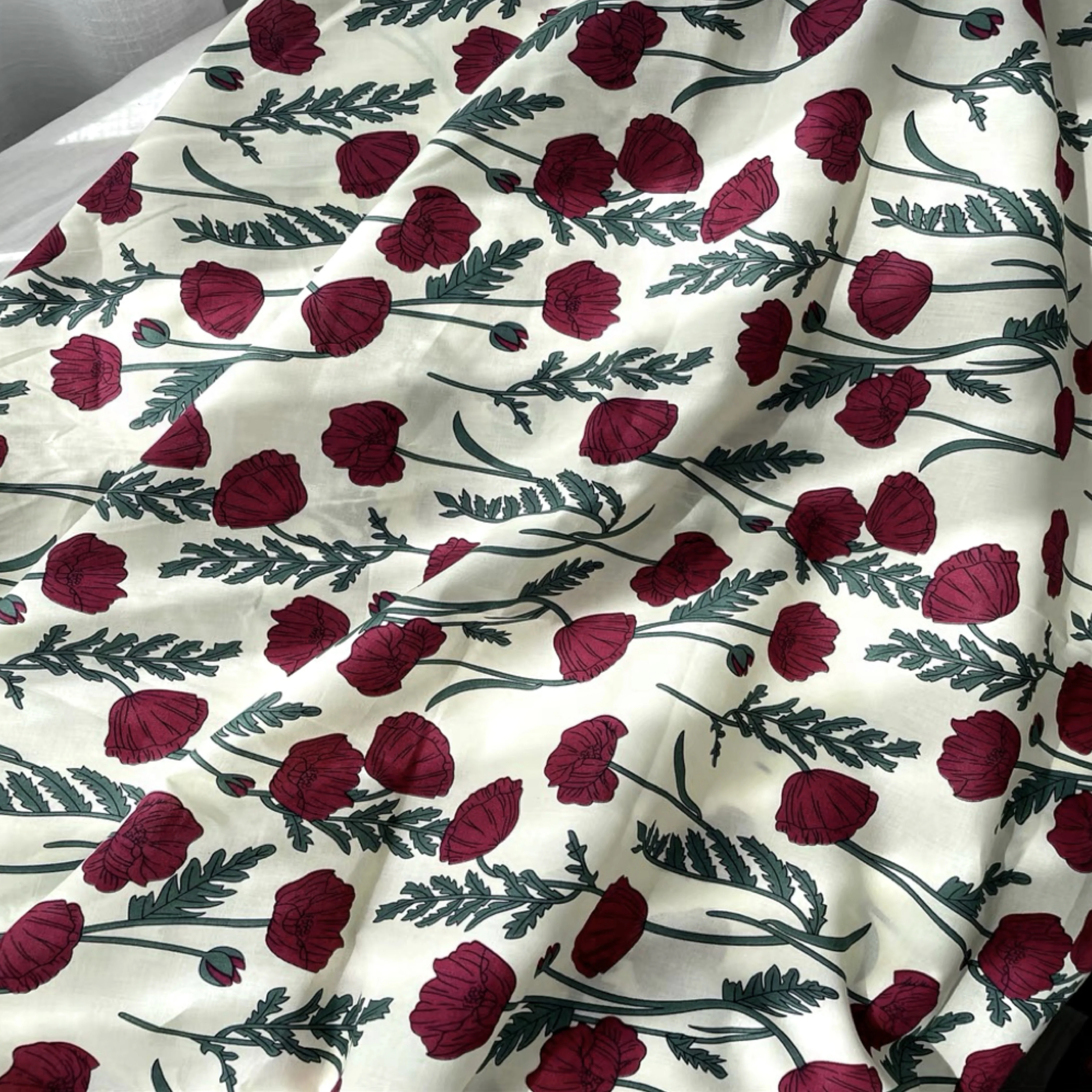 Свобода Роза Цветочный 100% Хлопок Ткань 60S Оригинальный Дизайн Цифровая Печать