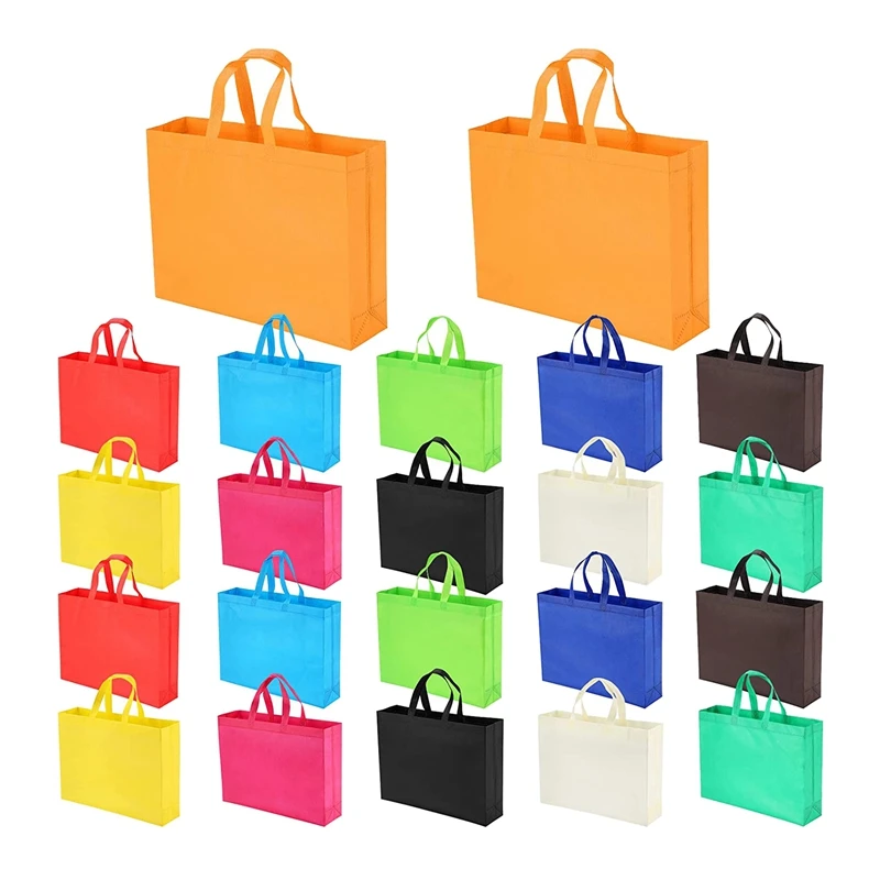

22-Pack Reusable Gift Bags Foldable Tote Bags Bulk For Trip Birthday Party, Holiday, Grocery Store, Supermarket