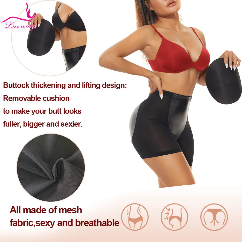 LAZAWG Butt Lifter Shapewear for Women Mid Waist Tummy Control Panties Booty Lift Shorts Butt Enhancer Underwear Body Shaper