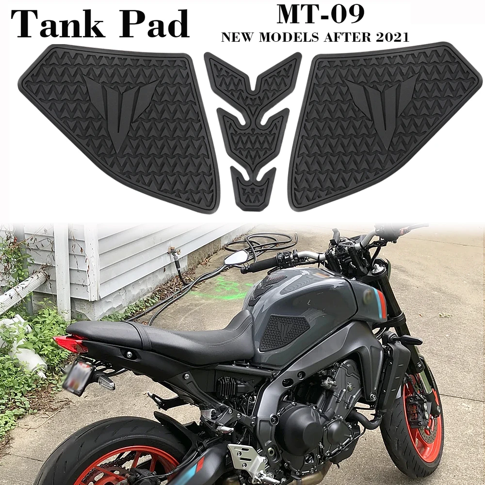 

For from 2021- Yamaha MT-09 MT 09 MT09 Protector Anti slip Tank Pad Sticker Knee Grip Traction Side Pad Decal Fuel TankPad