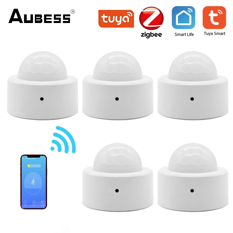 

Aubess Tuya ZigBee PIR Motion Sensor Human Body Sensor Wireless Infrared Detector Security Burglar Alarm Smart Life APP Control