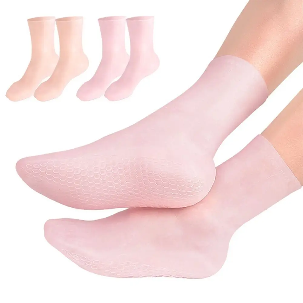 

Repairing Cracked Soft Silicone Spa Home Moisturizing Socks Foot Spa Pedicure Socks Long Silicone Socks Foot Care Socks