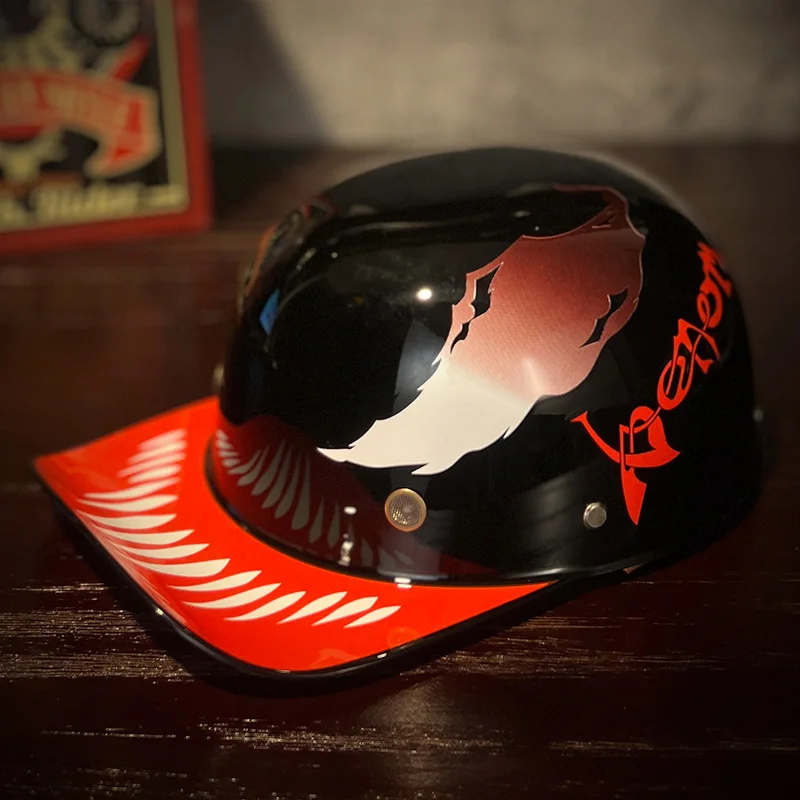 Motorbike Helmet Half Face Baseball Cap 