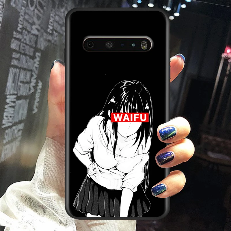 Сексуальная девушка Hentai Ahegao для LG V50 V60 G8 ThinQ 5G K51S K41S K71 K61 Q60 V30 K92 K22 силиконовый