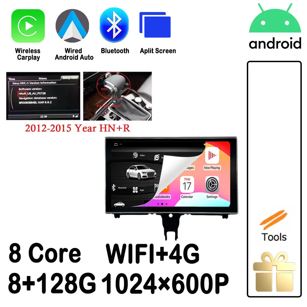 

9-дюймовый для Audi A6 C7 A7 2012 2013 2014 2015 2016 2017 2018 GPS автомобильный радиоприемник мультимедиа Android 14 Carplay 4G WIFI DSP LHD RHD BT