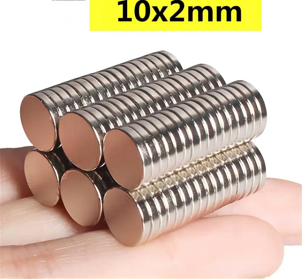 

10x2mm Super Strong Round Disc Blocks Rare Earth Neodymium Magnets Fridge Crafts For Acoustic Field Electronics Aimant Imán