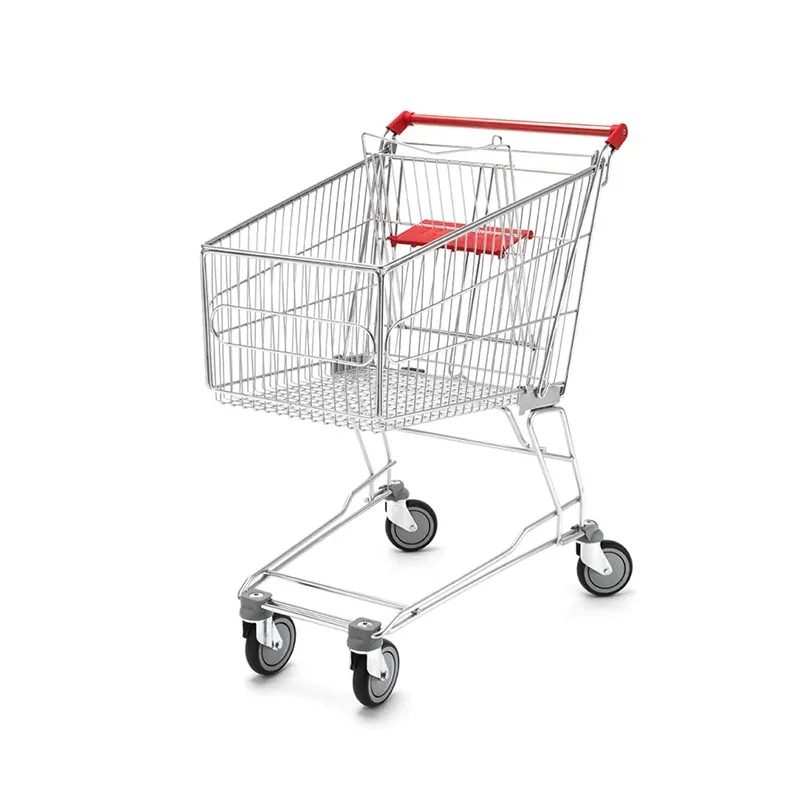 Оптовая продажа металлическая складная тележка для покупок с логотипом на заказ