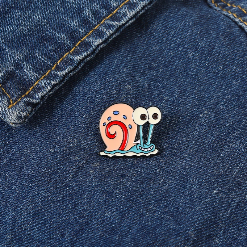 

Cartoon Snails Enamel Pin Cute Animal Lapel Badge Metal Alloy Decorative Brooches for Clothes Backpack Accessories Gift Jewelry