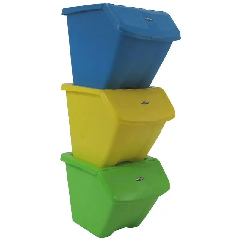 

Gallon Stackable Recycle Storage Bins 3 PC Set мусорное ведро Hanging trash can Compost bin for kitchen Car garbage