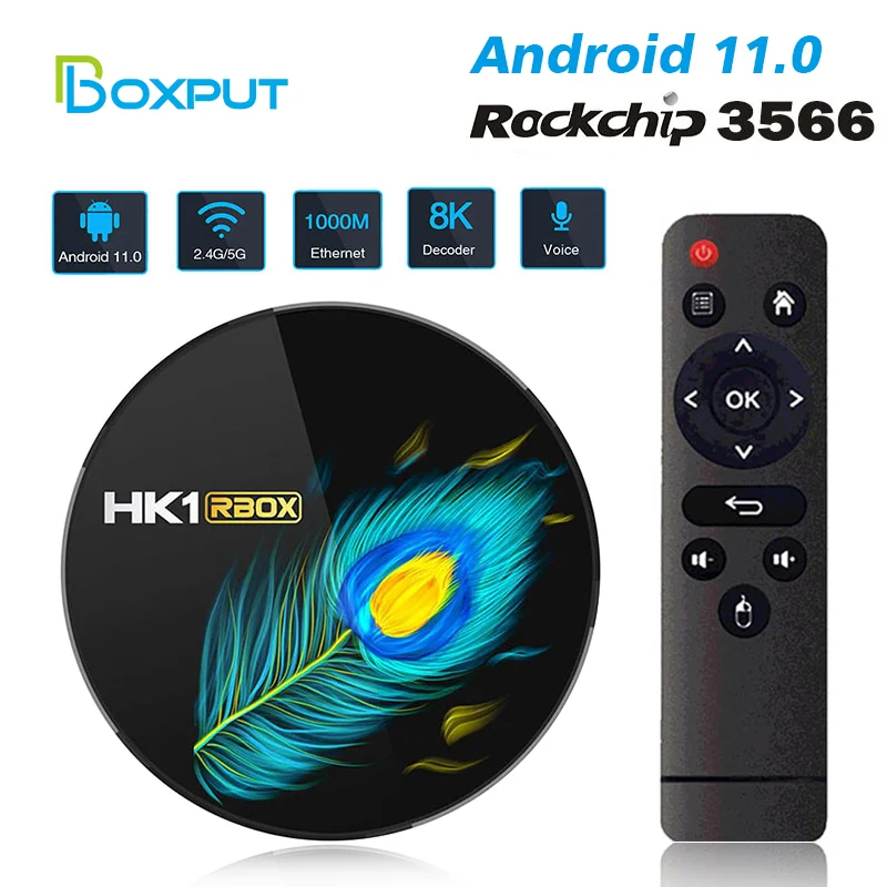 Новинка ТВ-приставка Android 11 HK1 RBOX R3 8K RK3566 четырехъядерный медиаплеер Play Store