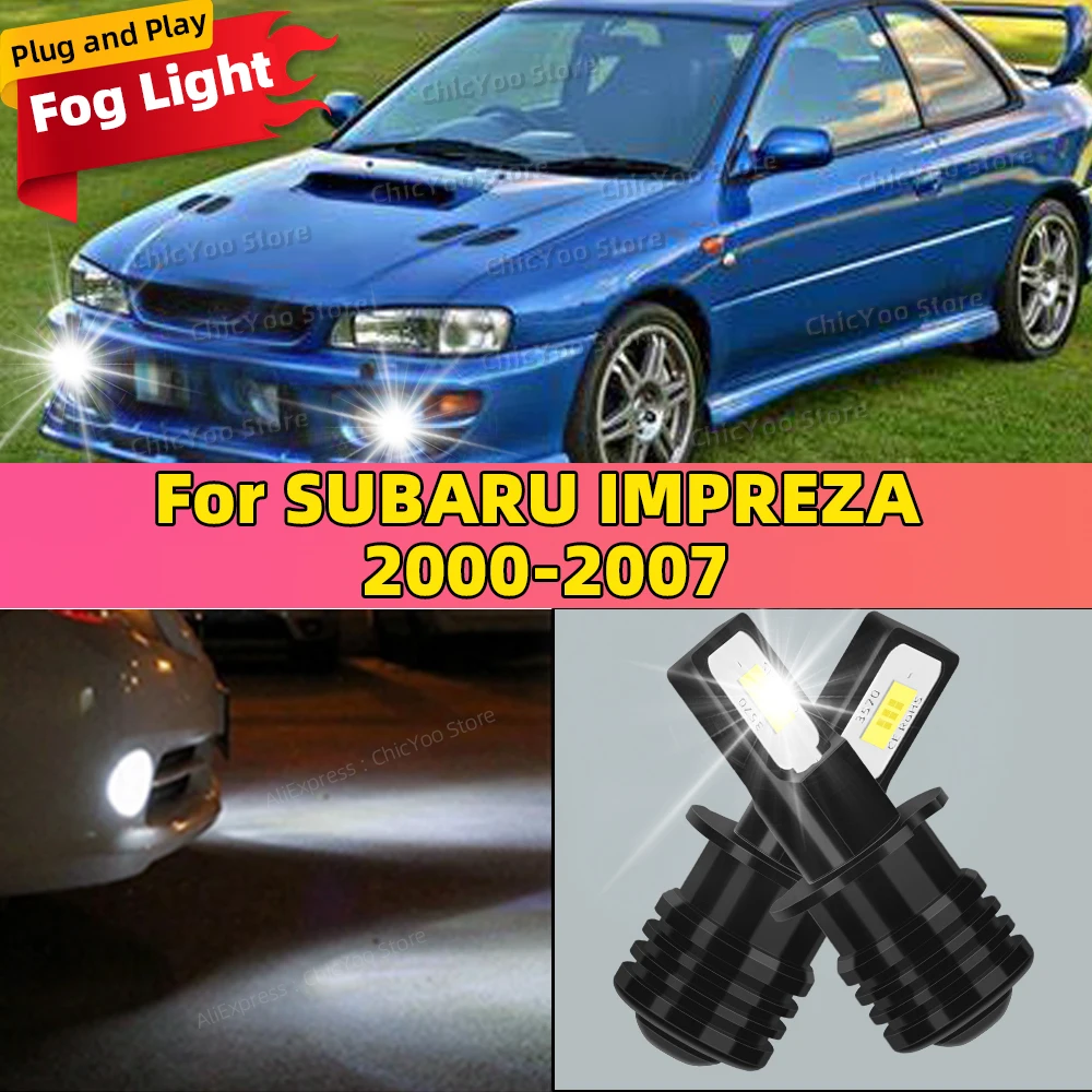 Фото 2 шт. светодиодные противотуманные фары 20000 лм для SUBARU IMPREZA 2000-2007, замена 6000K, автомобильные противотуманные лампы №1