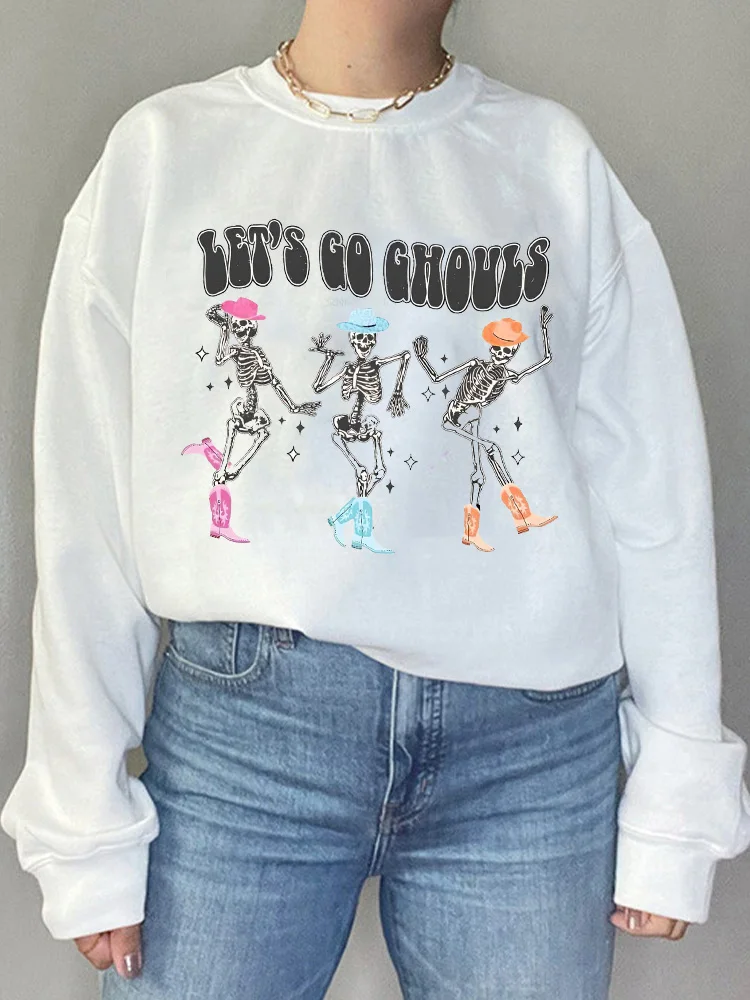 Hahaylets западные Забавные топы с рисунком призрака осенние женские толстовки