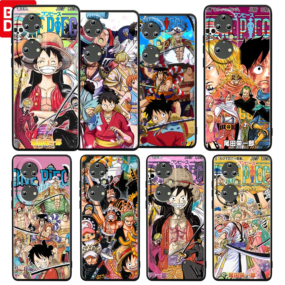 

Anime One Piece Cool For Huawei P50 P20 P30 P40 5G P10 Pro Lite E Plus P9 Lite Mini Silicone Soft Black Phone Case Cover Capa
