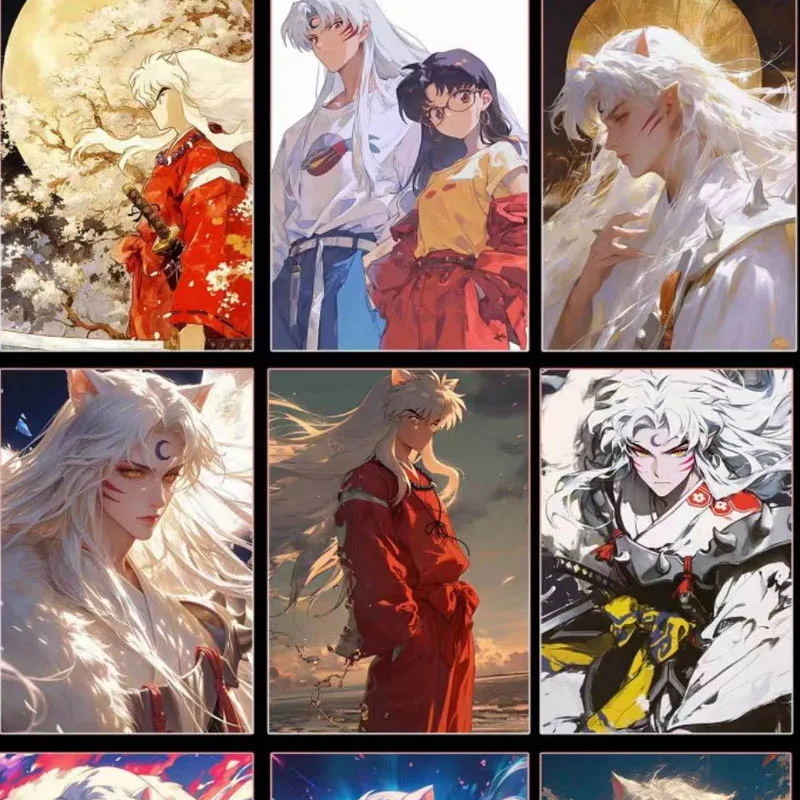 Оптовая продажа коллекция Sesshomaru и InuYasha лазерная карта YJWC B5 сломанные стеклянные