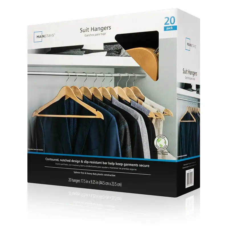 

Clothes Hangers, 20 Pack, Durable Recycled Plastic Perchas ahorrar espacio armario Organizador ropa Wooden hanger Rattan wardrob