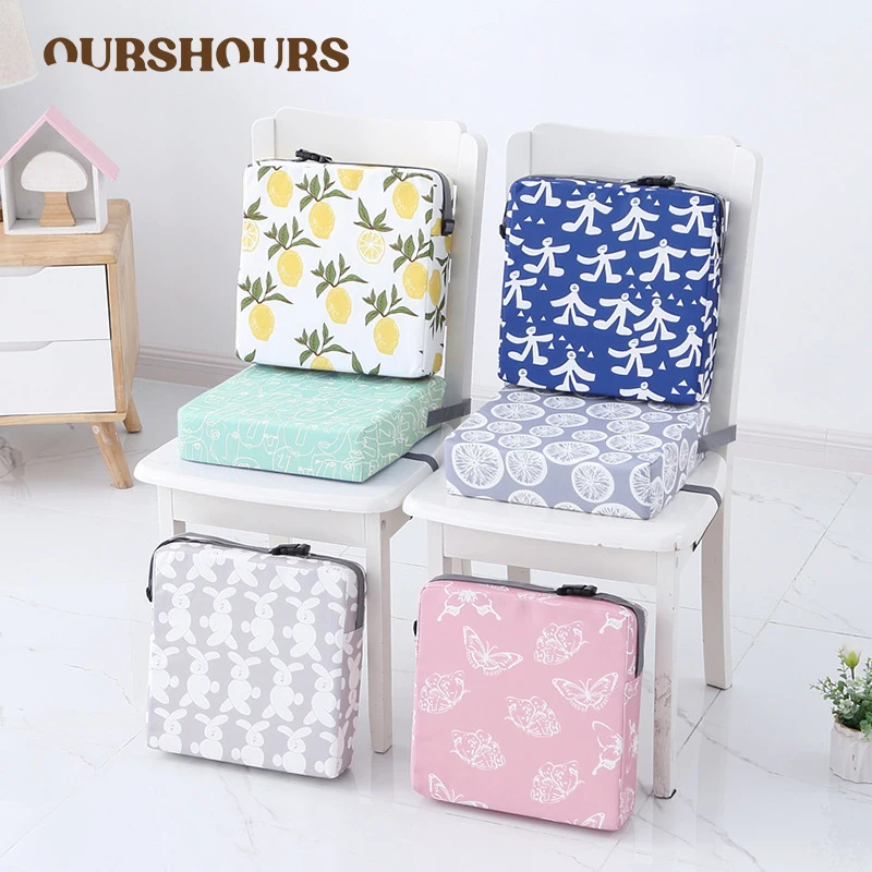 

Children Increased Chair Pad Baby Furnitur Booster Seat Portable Toddler Kids Dining Cushion Adjustable Pram Chair Pad Removable