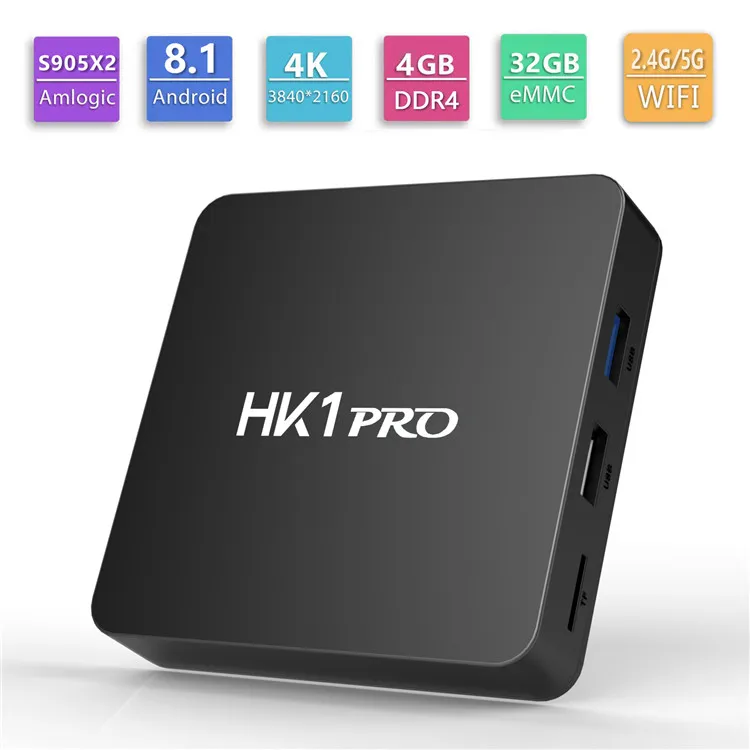

video full hd 1080p android tv box HK1 PRO S905X2 digital satellite set top box wifi newest usb satellite tv receiver