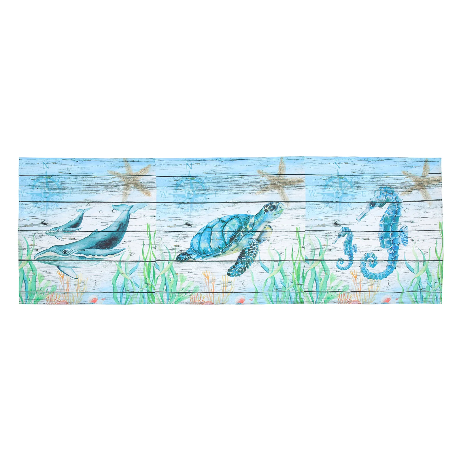 

Curtain Valance Marine Organism Coastal Polyester Ocean Short Punch Free