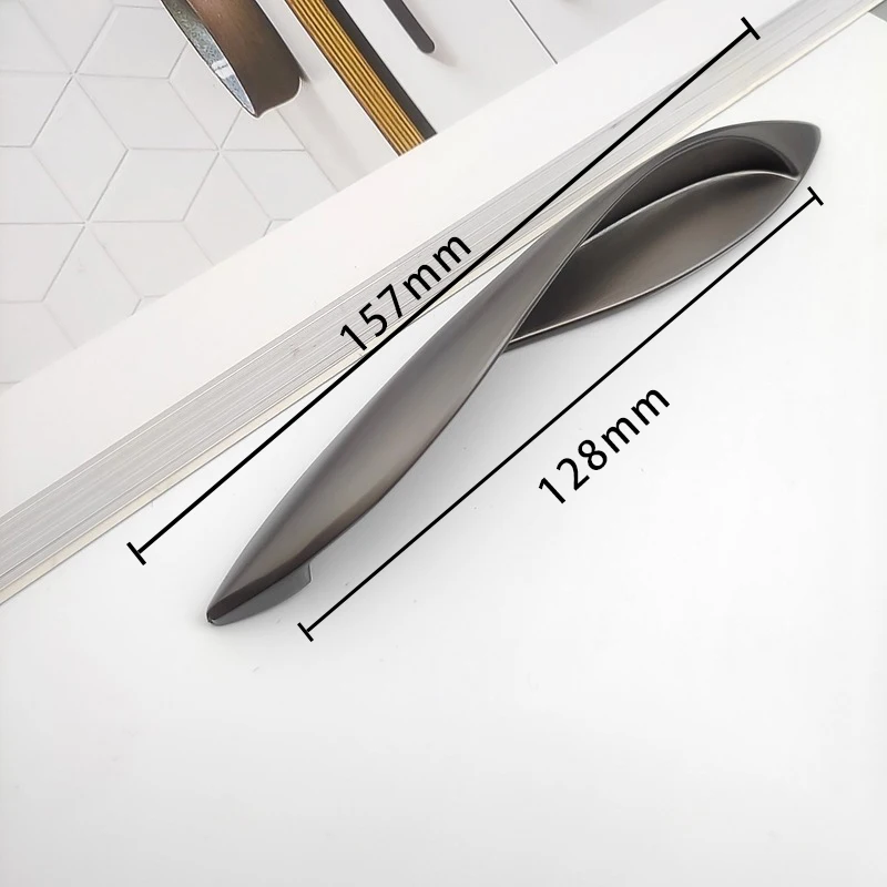 

Мебельные ручки для дверей, 1 шт., 128 мм, ручки для шкафов и ящиков, металлический, цинковый сплав, рычаг, черный цвет, для интерьера кухни