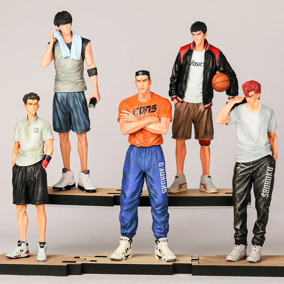 

Slam Dunk SHOHOKU Hanamichi Sakuragi Rukawa Kaede Mitsui Hisashi Miyagi Ryota PVC Figure Model Doll Toy Colletible Figurals
