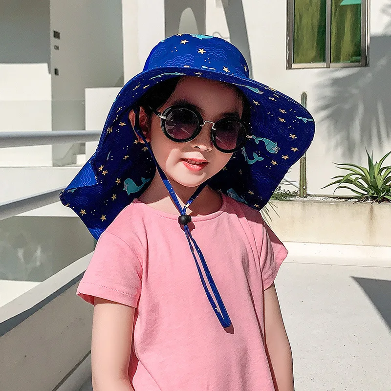 Панама детская летняя с широкими полями защитой от ультрафиолета для мальчиков