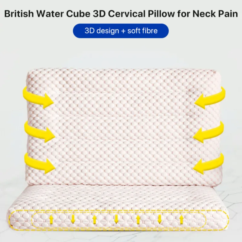Soft and Low Neck Support Cubic Bean Pillow