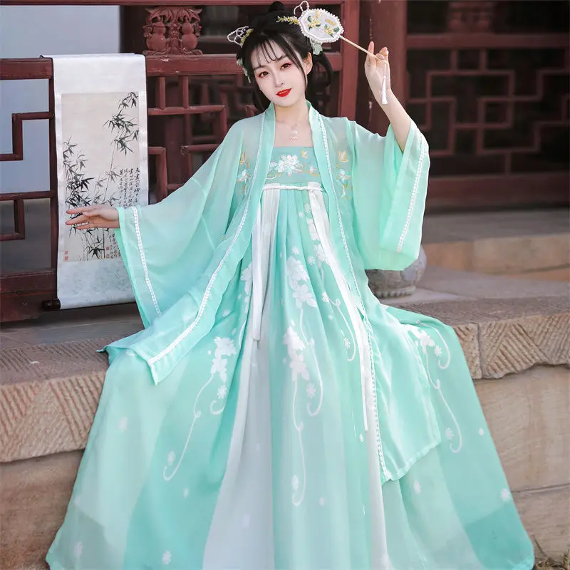 

Chinese Dress Hanfu Women's Clothing Original Hanfu Fairy Custome Ancient Style Student Adult Chest and Waist Traditional Set