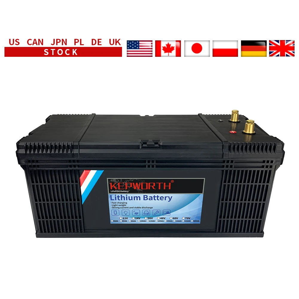 

12V 200Ah LiFePO4 Deep Cycle Battery Built-in BMS 6000+ Cycles 2400WH Perfect for RV Solar Marine Overland Off-Grid Application