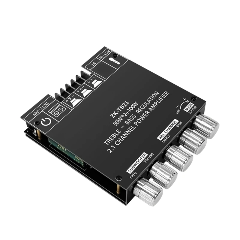 

T5EE ZK TB21 HighPower Amplifier Board TPA3116D2 Chip 2.1 Channel BT5.0 Digital
