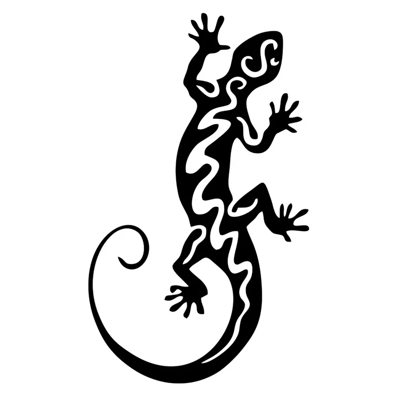 

12*20cm Lizard funny car sticker vinyl decal white/black for auto car stickers styling car decoration choose size