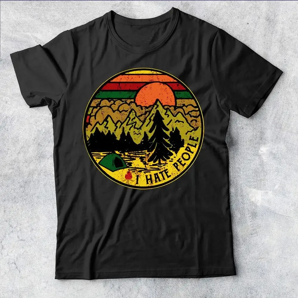 Мужская Ретро футболка для кемпинга похода походов