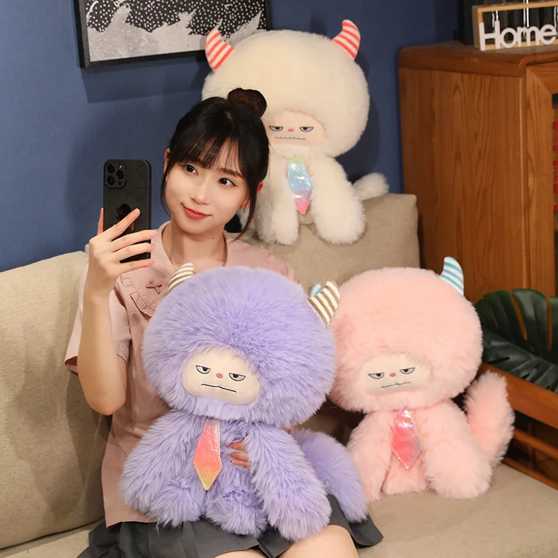 

1pc 50cm Cute Snow Monster Long Hair Plush Toy Figurine Kawaii Room Decoration For Children's Birthday Gifts