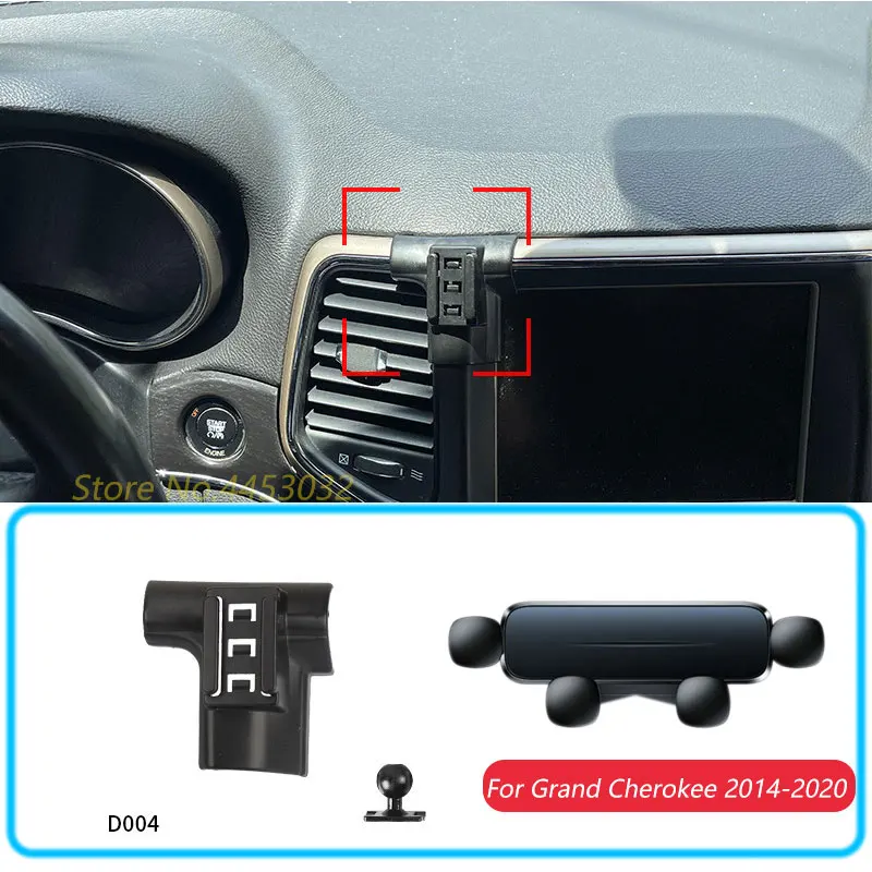 Автомобильный держатель для телефона JEEP Grand Cherokee 2014-2020 гравитационная подставка