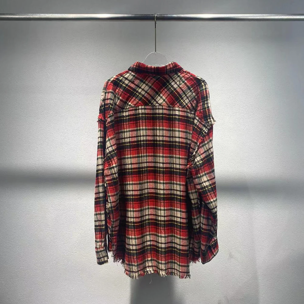 Женская рубашка с длинным рукавом хлопковая блузка необработанными краями