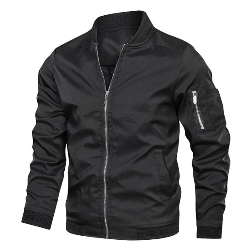 

jacket male bomber jacket casual streetwear male jackets and coats simple windbreaker british style coat
