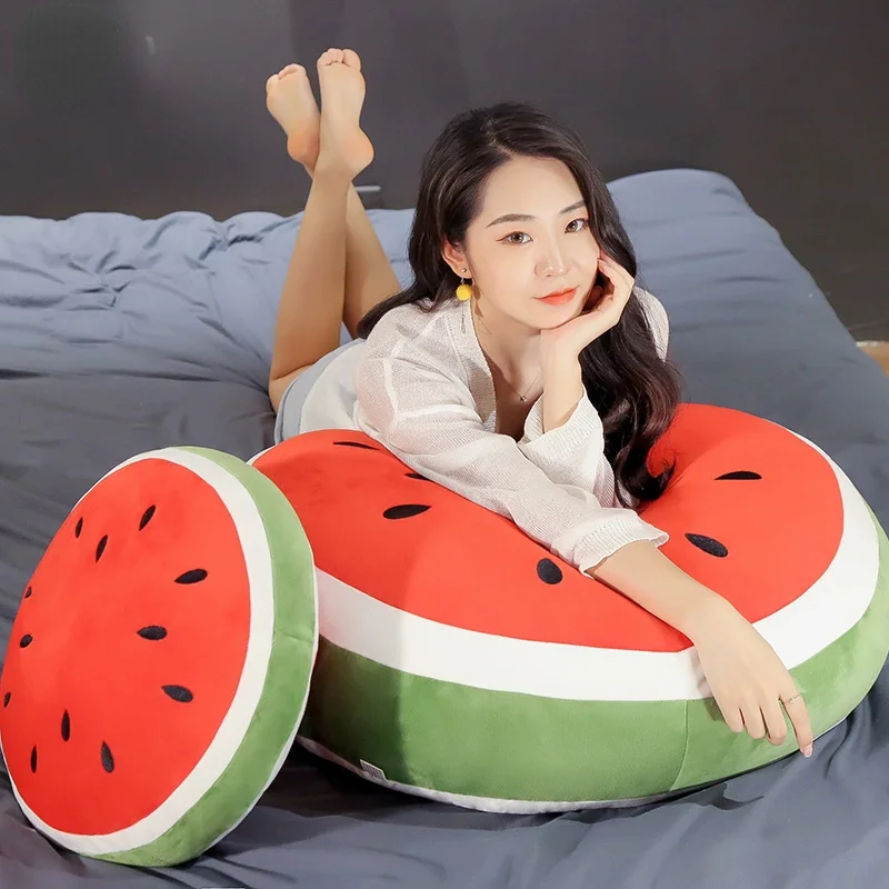 

2022 Cute Watermelon Plush Toys Stuffed Plant Cushions Kawaii Cartoon Fruits Pillow Soft Toy for Children Birthday Gifts