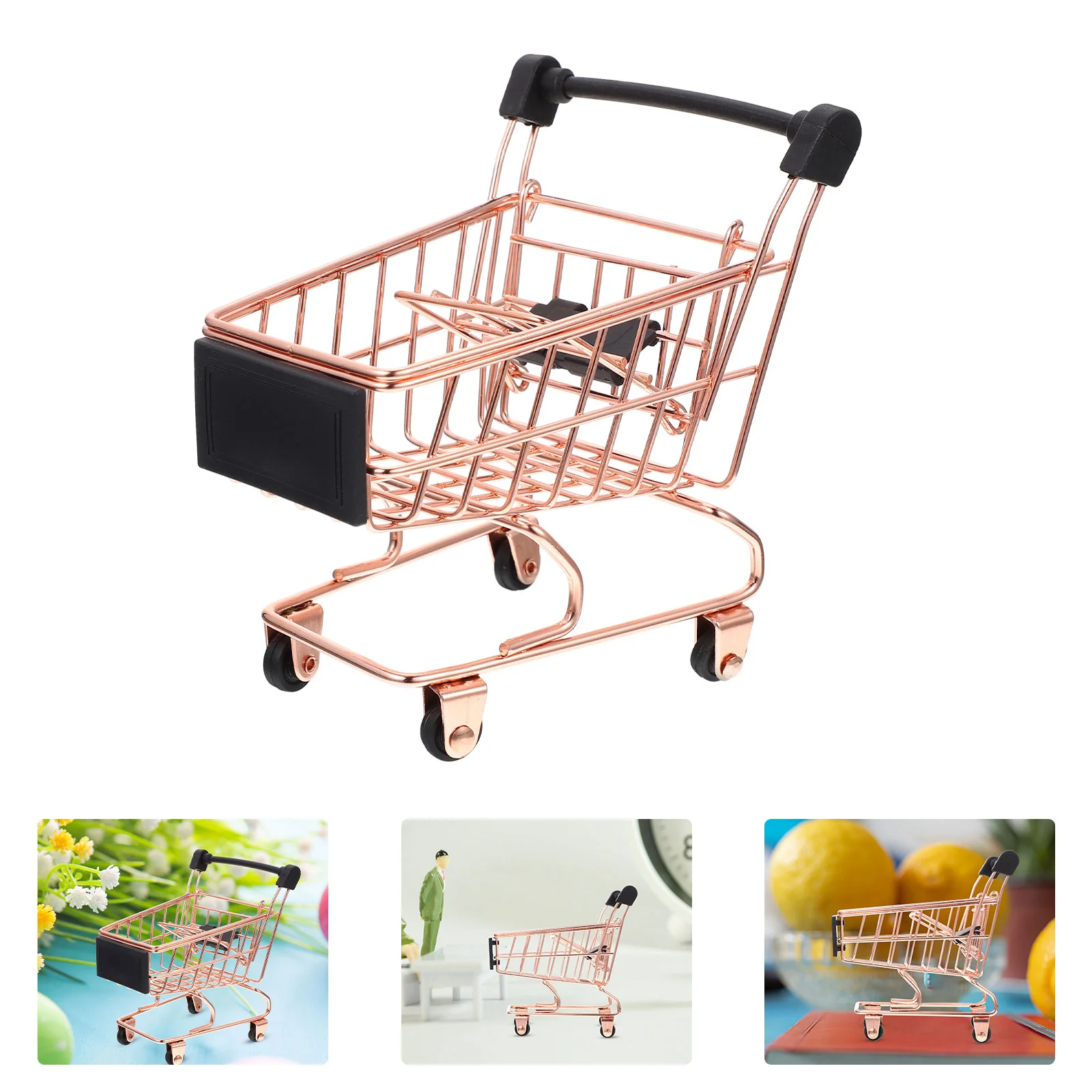 

Shopping Cart Toy Toys Kids Playing House Mini Simulation Trolley Dolls Storage Rack Small Stroller for