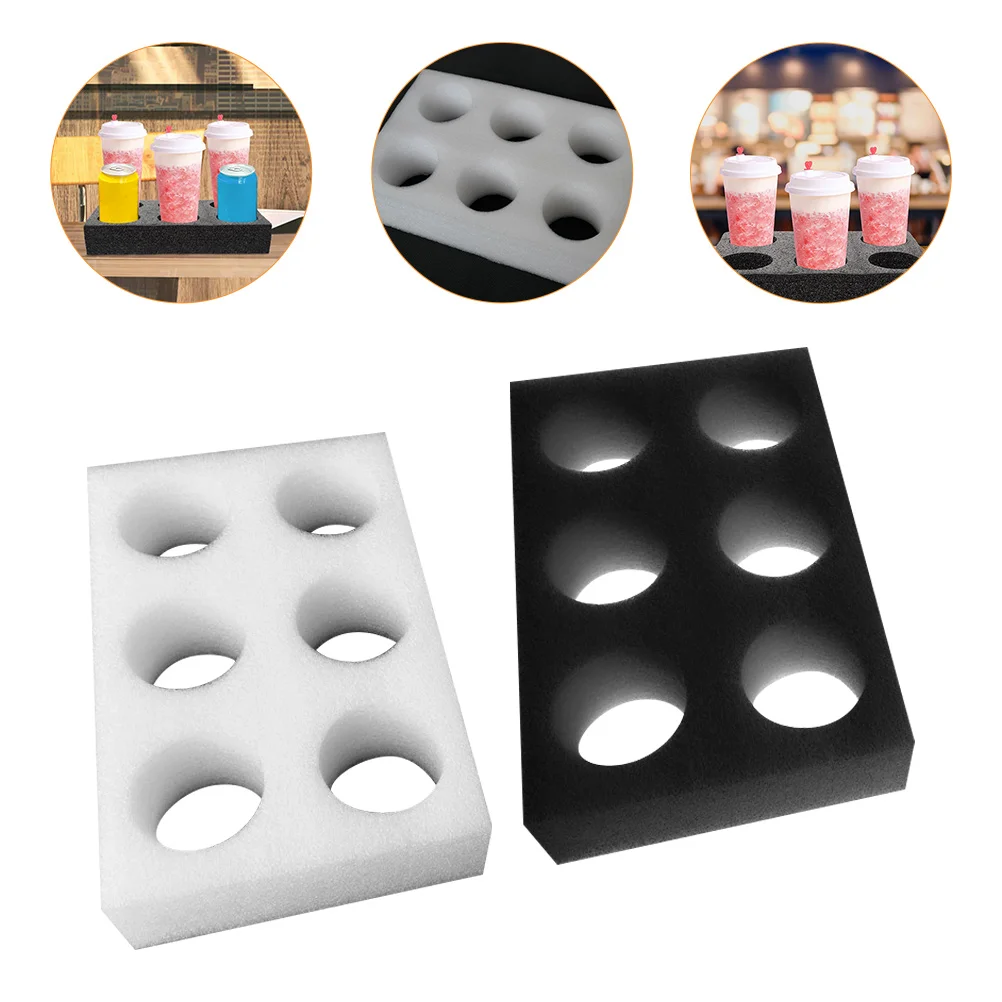 

Cup Packing Holder Holders Takeout Trays Beverage Coffee Carrier Fixing Tray Teaholes Pearl Cotton Six Drinks Out Takesupply