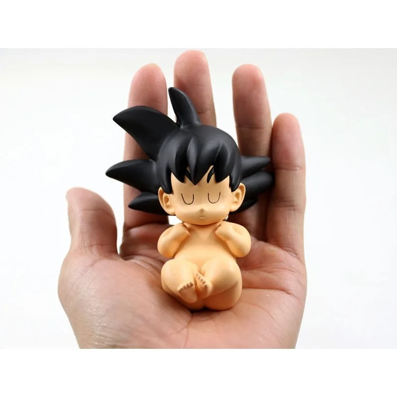

Anime Dragon Ball Sleep Baby Childhood Childhood Son Goku Figurine Bath Baby PVC Garage Kits Model Furnishing Articles