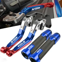 motorcycle accessories extendable folding adjustable brake clutch levers handlebar grips for bmw s1000r s1000 r s 1000 r 2014