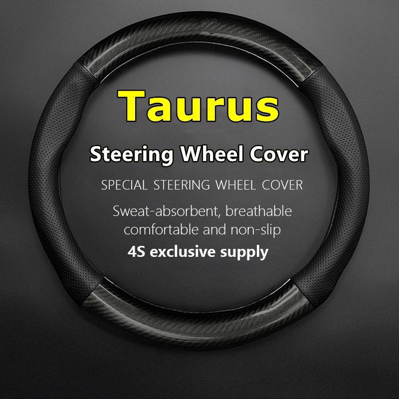 

Leather Cover For Ford Taurus Steering Wheel Cover Leather EcoBoost 325 245 V6 180 Cognac LTD Vignale 2015 2016 2017 2018 2019